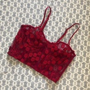 Beautiful red bustier top